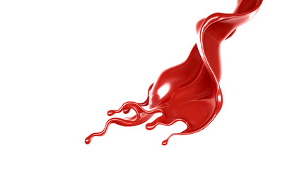 Splash of fluid. 3d illustration, 3d rendering.