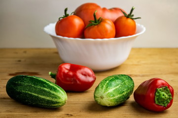 Year useful vegetables on table