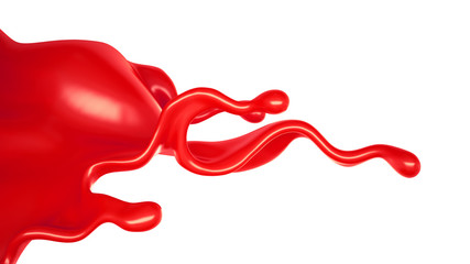 Splash of fluid. 3d illustration, 3d rendering.
