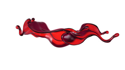 Splash of fluid. 3d illustration, 3d rendering.