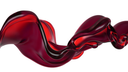 Splash of fluid. 3d illustration, 3d rendering.