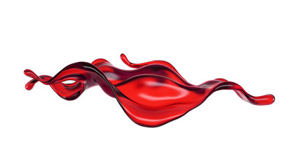 Splash of fluid. 3d illustration, 3d rendering.