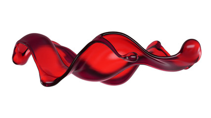 Splash of fluid. 3d illustration, 3d rendering.