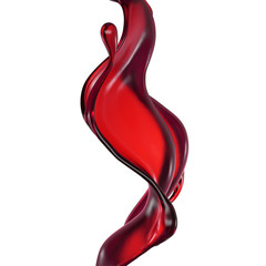 Splash of fluid. 3d illustration, 3d rendering.