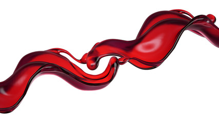 Splash of fluid. 3d illustration, 3d rendering.