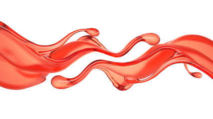 Obraz na płótnie Canvas Splash of fluid. 3d illustration, 3d rendering.