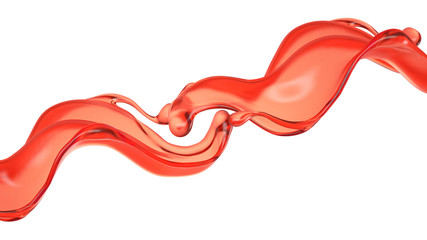Splash of fluid. 3d illustration, 3d rendering.