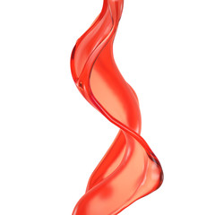 Splash of fluid. 3d illustration, 3d rendering.