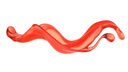 Splash of fluid. 3d illustration, 3d rendering.