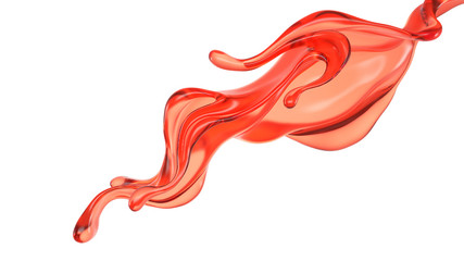 Splash of fluid. 3d illustration, 3d rendering.