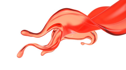 Splash of fluid. 3d illustration, 3d rendering.
