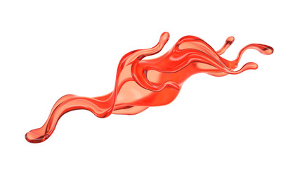 Splash of fluid. 3d illustration, 3d rendering.