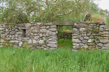 Kerry Bog Village - stone wall