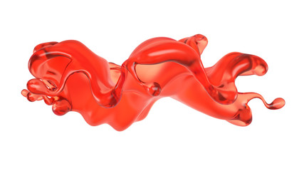 Splash of fluid. 3d illustration, 3d rendering.