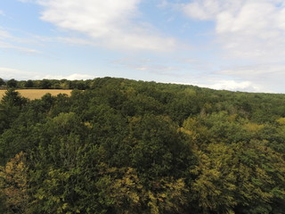 Fototapeta na wymiar Forêt en Bourgogne, vue aérienne 