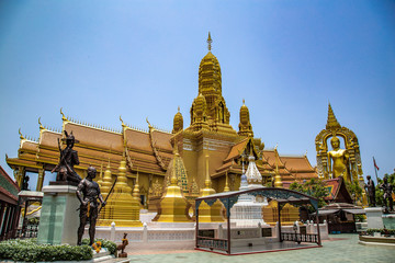 Fototapeta premium Temples in Ancient City Muang Boran in Bangkok Thailand