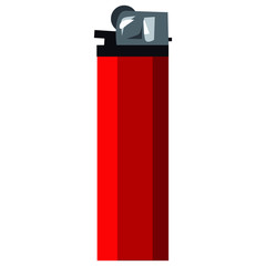 graphic vector illustration of a red lighter.