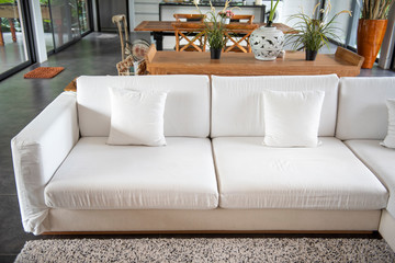 White luxury  sofa in modern house