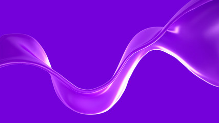 Splash of fluid. 3d illustration, 3d rendering.