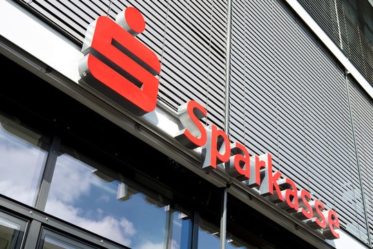 KOBLENZ, GERMANY - September 4, 2016: logo of the German Sparkasse (Savings Bank). Based on OECD studies, the German public banking system had a share of 40% of total banking assets in Germany.