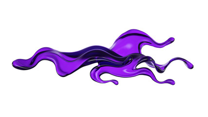 Splash of fluid. 3d illustration, 3d rendering.