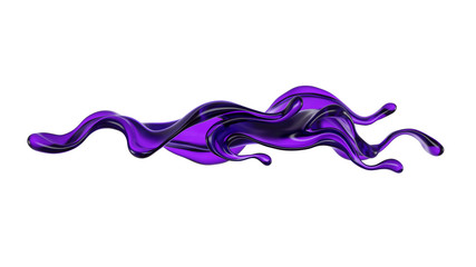 Splash of fluid. 3d illustration, 3d rendering.