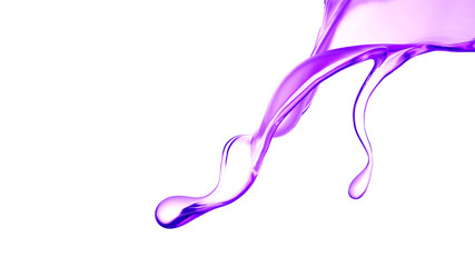 Splash of fluid. 3d illustration, 3d rendering.