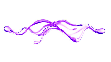 Splash of fluid. 3d illustration, 3d rendering.