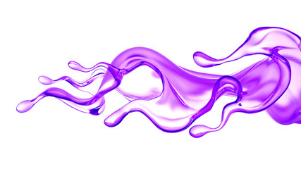 Splash of fluid. 3d illustration, 3d rendering.