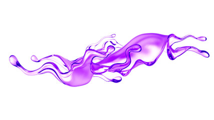 Splash of fluid. 3d illustration, 3d rendering.