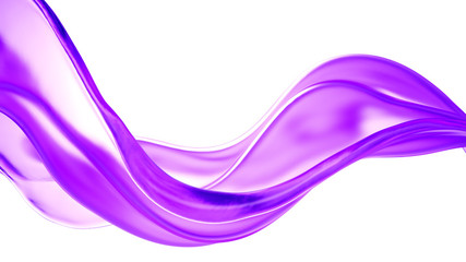 Splash of fluid. 3d illustration, 3d rendering.