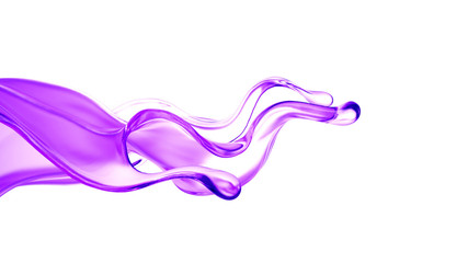 Splash of fluid. 3d illustration, 3d rendering.