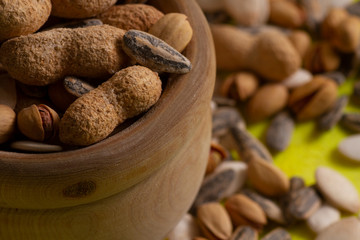 lots of nuts in a bowl