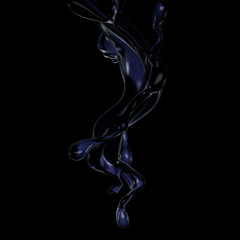 Obraz premium Splash of fluid. 3d illustration, 3d rendering.