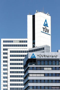 COLOGNE, GERMANY - May 5, 2018: headquarters of T&Uuml;V Rheinland. Founded in 1872, T&Uuml;V Rheinland is one of the world&rsquo;s leading testing service providers.