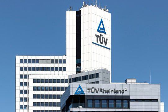 COLOGNE, GERMANY - May 5, 2018: headquarters of T&Uuml;V Rheinland. Founded in 1872, T&Uuml;V Rheinland is one of the world&rsquo;s leading testing service providers.