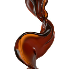 Splash of fluid. 3d illustration, 3d rendering.