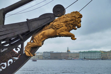 Ship with a lion on the Neva, St. Petersburg