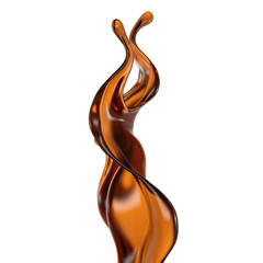 Splash of fluid. 3d illustration, 3d rendering.