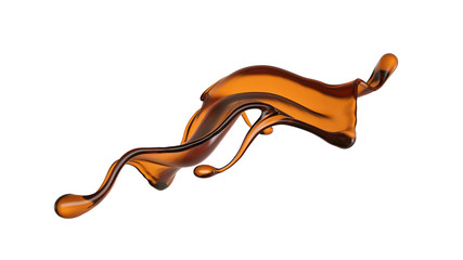 Splash of fluid. 3d illustration, 3d rendering.
