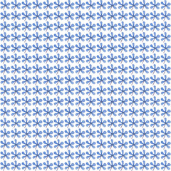 Fototapeta premium Hand made watercolor blue floral pattern, delicate print