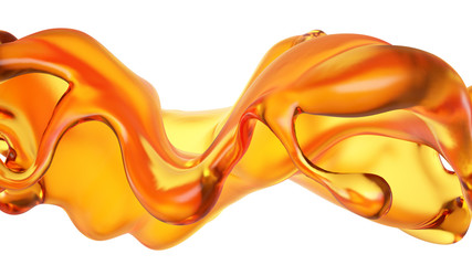 Splash of fluid. 3d illustration, 3d rendering.