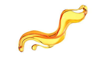Splash of fluid. 3d illustration, 3d rendering.