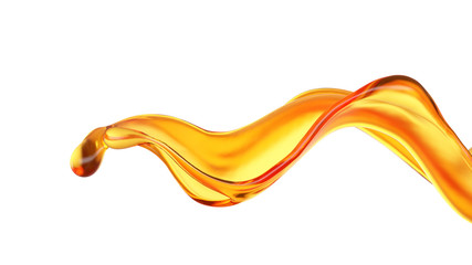 Splash of fluid. 3d illustration, 3d rendering.