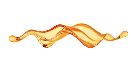 Splash of fluid. 3d illustration, 3d rendering.