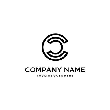 An initial letter C logo that looks simple and clean logo design illustration