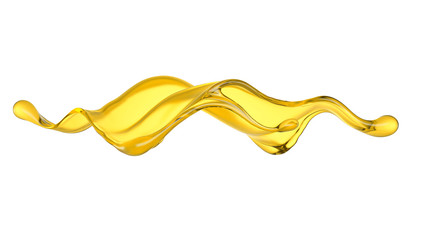 Splash of fluid. 3d illustration, 3d rendering.