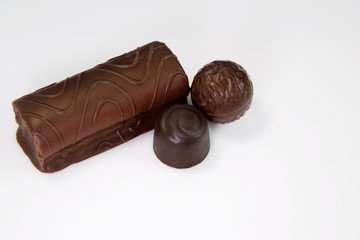 Chocolate isolated on white background	