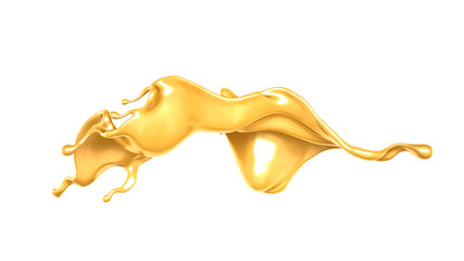 Splash of fluid. 3d illustration, 3d rendering.