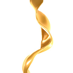 Splash of fluid. 3d illustration, 3d rendering.